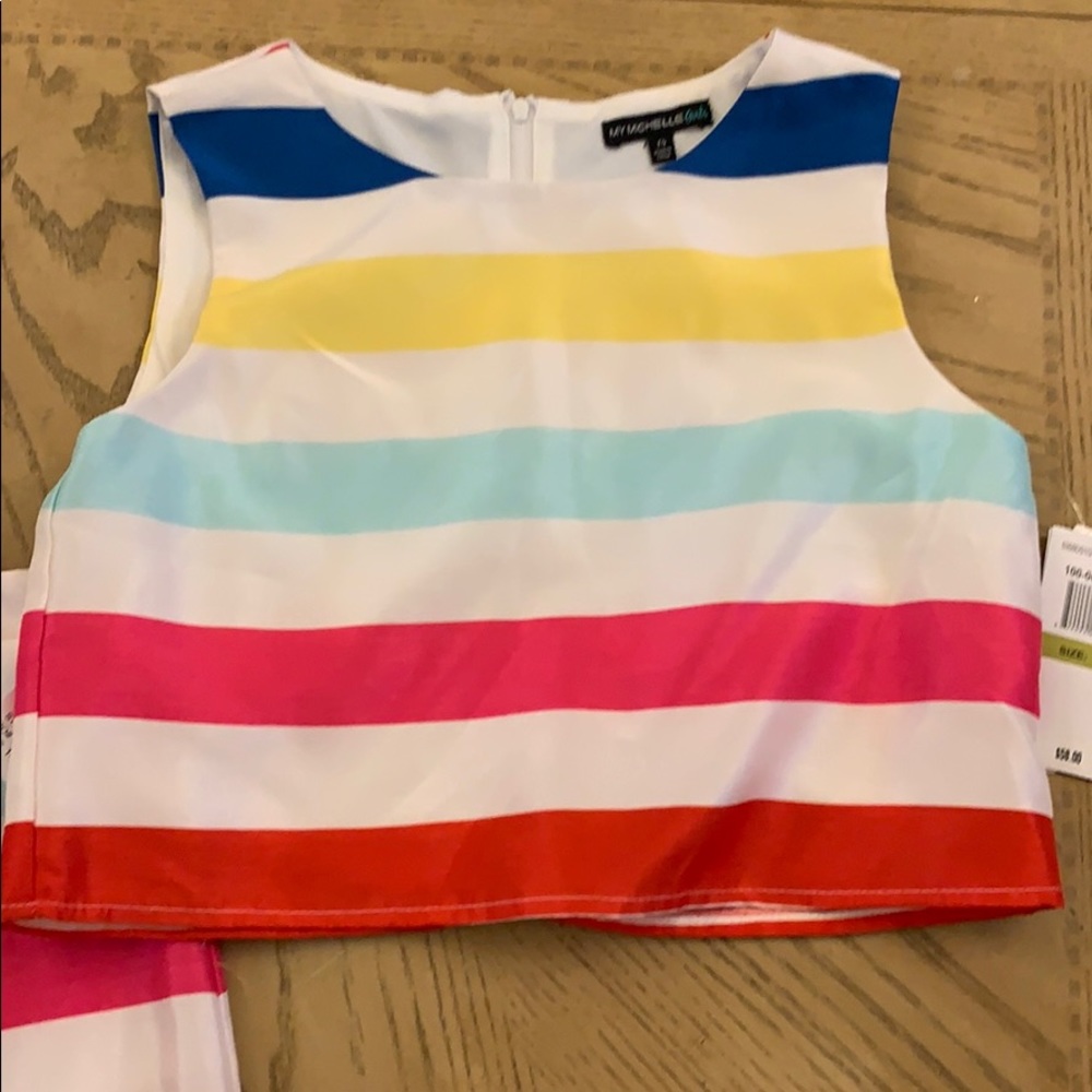 Adorable two piece girls dress new with tags